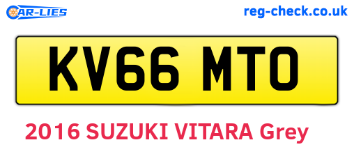 KV66MTO are the vehicle registration plates.