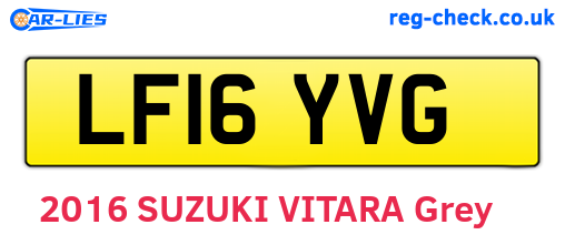 LF16YVG are the vehicle registration plates.