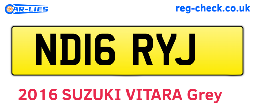 ND16RYJ are the vehicle registration plates.