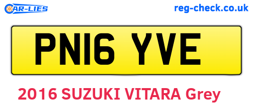 PN16YVE are the vehicle registration plates.