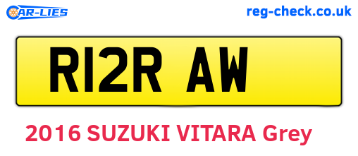R12RAW are the vehicle registration plates.