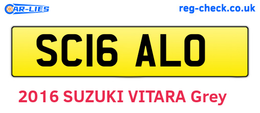 SC16ALO are the vehicle registration plates.