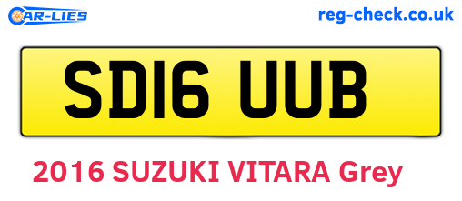 SD16UUB are the vehicle registration plates.