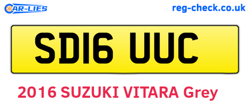 SD16UUC are the vehicle registration plates.