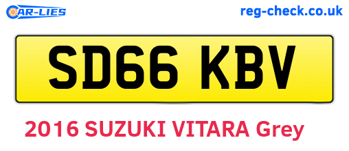 SD66KBV are the vehicle registration plates.