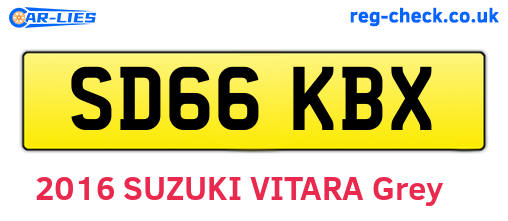 SD66KBX are the vehicle registration plates.