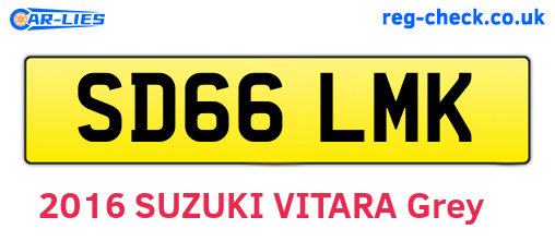 SD66LMK are the vehicle registration plates.