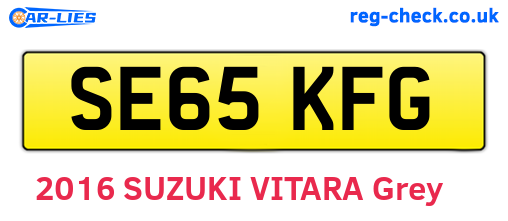 SE65KFG are the vehicle registration plates.