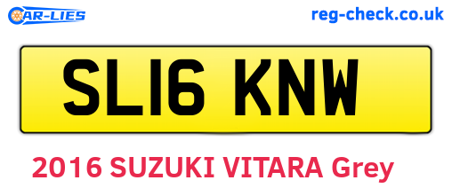 SL16KNW are the vehicle registration plates.