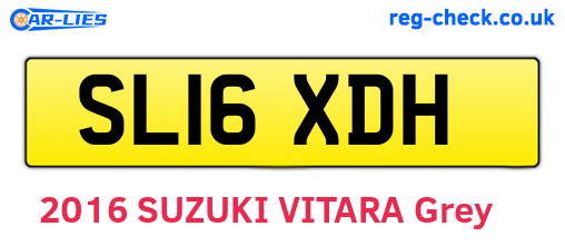 SL16XDH are the vehicle registration plates.