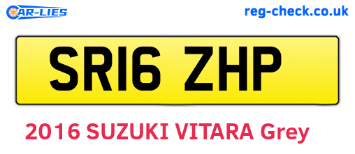 SR16ZHP are the vehicle registration plates.