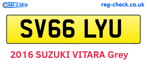 SV66LYU are the vehicle registration plates.