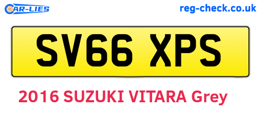SV66XPS are the vehicle registration plates.