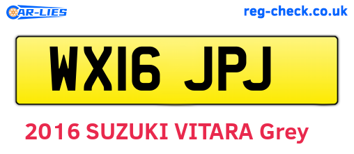 WX16JPJ are the vehicle registration plates.