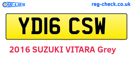YD16CSW are the vehicle registration plates.