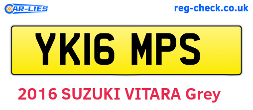 YK16MPS are the vehicle registration plates.