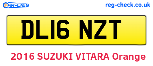 DL16NZT are the vehicle registration plates.