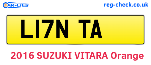 L17NTA are the vehicle registration plates.