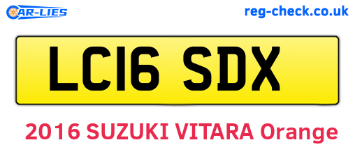 LC16SDX are the vehicle registration plates.