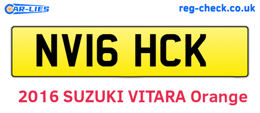 NV16HCK are the vehicle registration plates.
