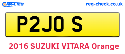 P2JOS are the vehicle registration plates.