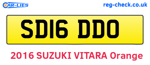 SD16DDO are the vehicle registration plates.
