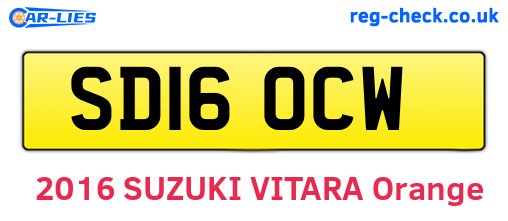 SD16OCW are the vehicle registration plates.