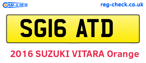 SG16ATD are the vehicle registration plates.