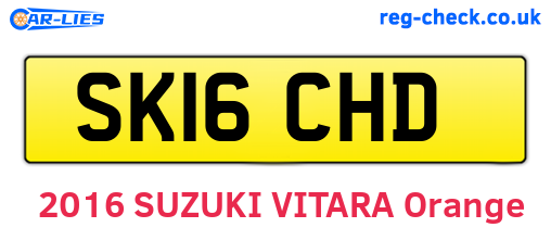 SK16CHD are the vehicle registration plates.