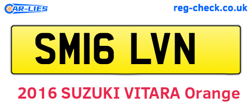 SM16LVN are the vehicle registration plates.
