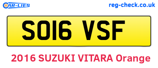 SO16VSF are the vehicle registration plates.