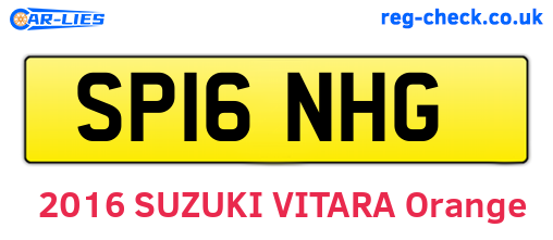 SP16NHG are the vehicle registration plates.