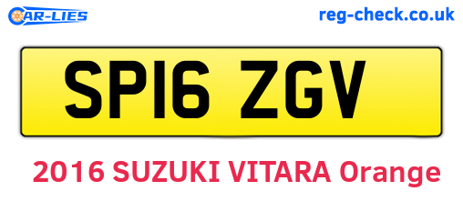 SP16ZGV are the vehicle registration plates.