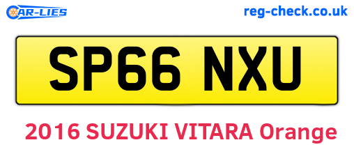 SP66NXU are the vehicle registration plates.