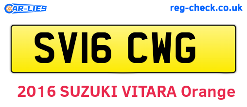 SV16CWG are the vehicle registration plates.