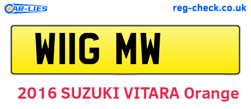 W11GMW are the vehicle registration plates.