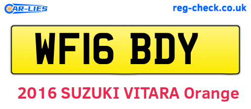 WF16BDY are the vehicle registration plates.