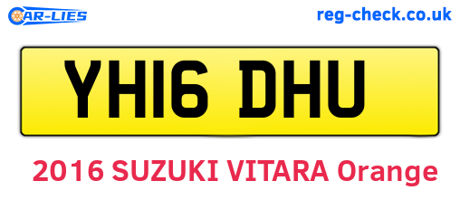 YH16DHU are the vehicle registration plates.