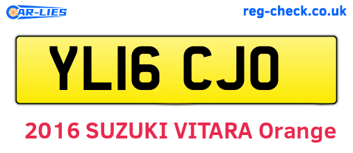 YL16CJO are the vehicle registration plates.