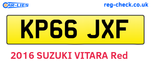KP66JXF are the vehicle registration plates.