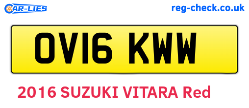 OV16KWW are the vehicle registration plates.