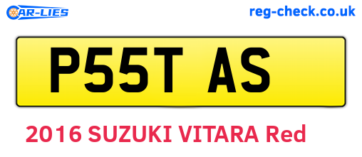 P55TAS are the vehicle registration plates.