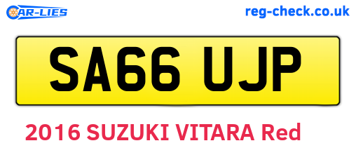 SA66UJP are the vehicle registration plates.