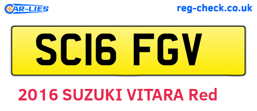 SC16FGV are the vehicle registration plates.