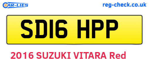 SD16HPP are the vehicle registration plates.