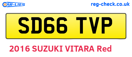 SD66TVP are the vehicle registration plates.