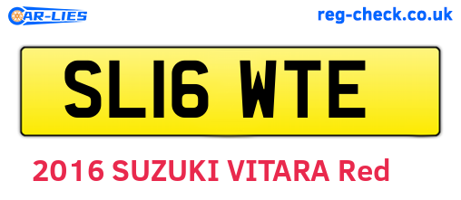 SL16WTE are the vehicle registration plates.