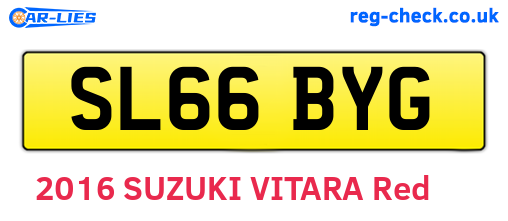 SL66BYG are the vehicle registration plates.