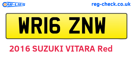 WR16ZNW are the vehicle registration plates.
