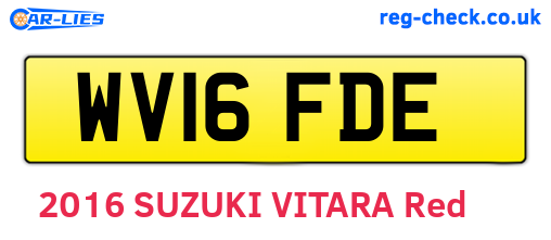 WV16FDE are the vehicle registration plates.